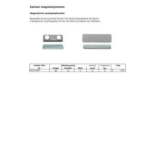 Magnetic nameplate holder.