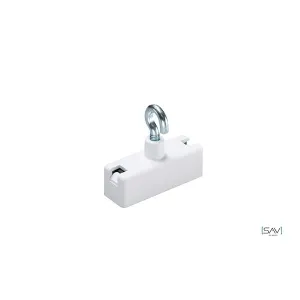 Deckenmagnet in weißem Kunststoffgehäuse.