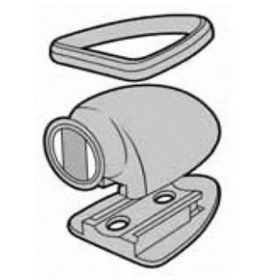 Door magnet on rubber base.