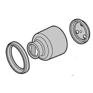 Deurmagneet op rubber basis.