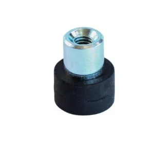 Neodymium magnet system in rubber with threaded insert