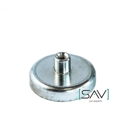 Ferrite pot magnet with threaded bushing SAV 240.02-MH2-57 SAV-webshop.nl