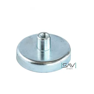 Ferrite pot magnet with threaded bushing SAV 240.02-MH2-07-M4 SAV-webshop.nl