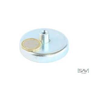 Ferrite pot magnet with threaded bushing SAV 240.02-MH2-57 SAV-webshop.nl