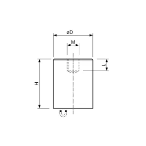 AlNiCo cylinder magnet steel with internal thread SAV Webshop.nl