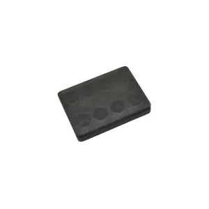 Neodymium magnet system in rubber, rectangular with threaded hole