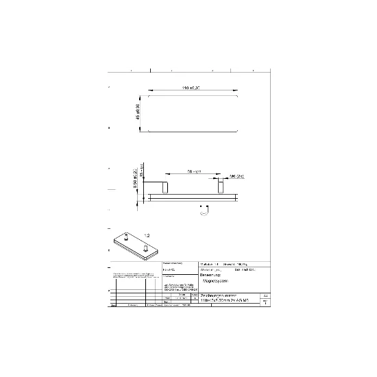 Neodymium magnet system in rubber, rectangular with threaded hole