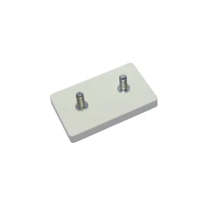 Neodymium magnet system in rubber, rectangular with threaded hole