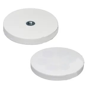 Neodymium magneetsysteem in rubber met draadgat WIT