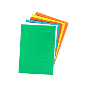 Set farbige Papieretiketten für Magnettaschen.