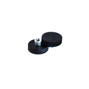 Neodymium magnet system in rubber with threaded insert