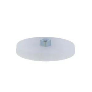 Neodymium magnet system in rubber with threaded insert